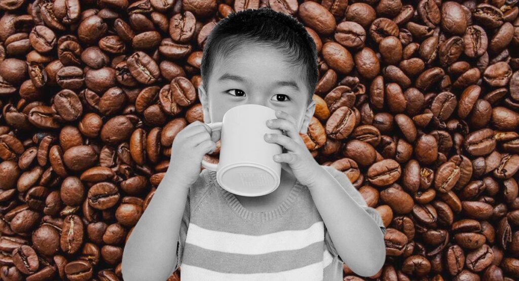Is it safe drinking coffee for children under five?